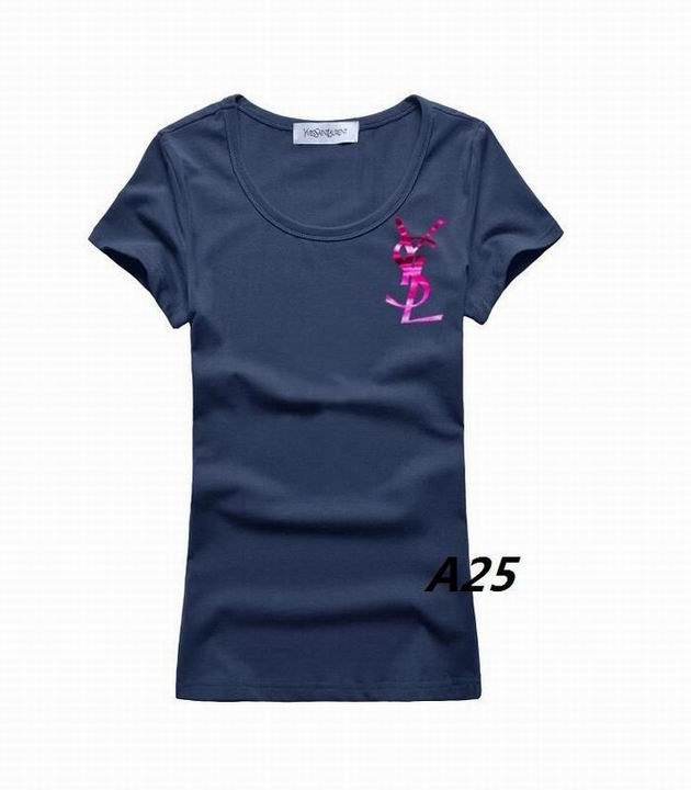 YSL short round collar T woman S-XL-113